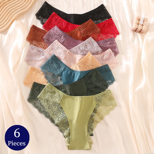 The 6-Pack Lace Hollow-Out Brief Set
