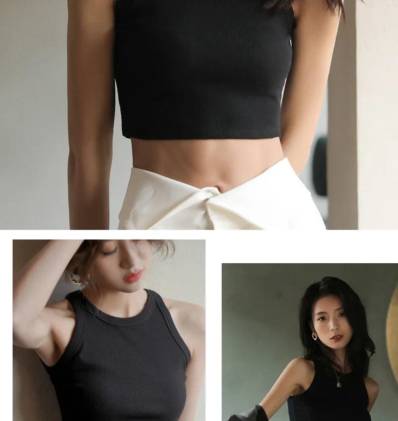 The Bare Navel Backless Crop Vest