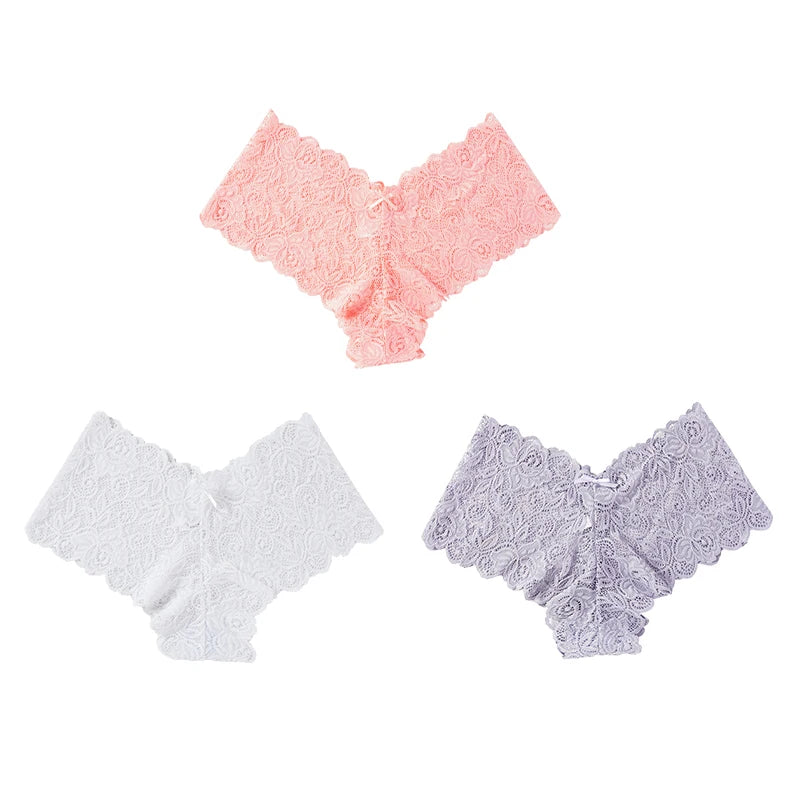 The 3-Pack Floral Lace Low-Waist Brief