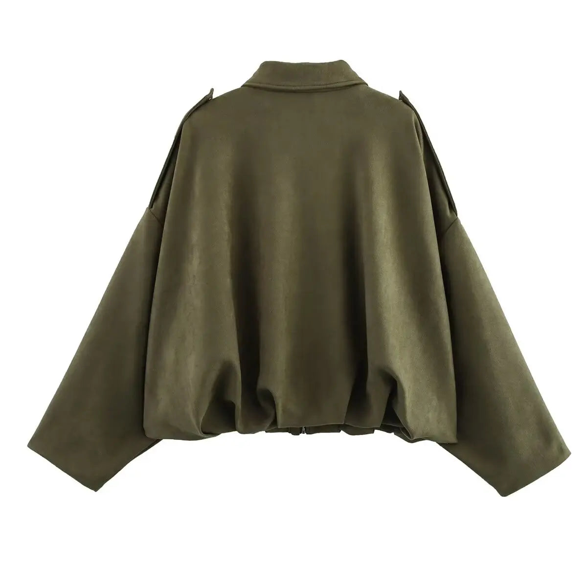 The Suede Oversized Bomber