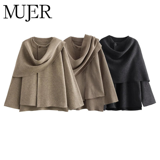 The Scarf Collar Plush Coat