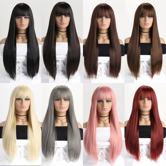 The 26-Inch Long Straight Synthetic Wig