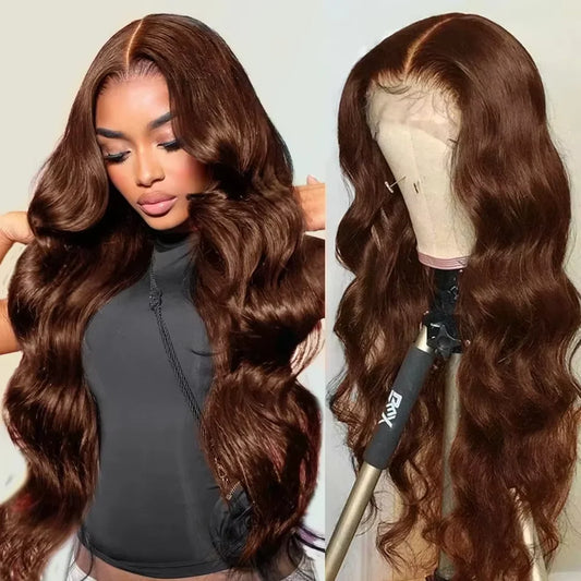 The Chocolate Brown Body Wave Lace Front Wig