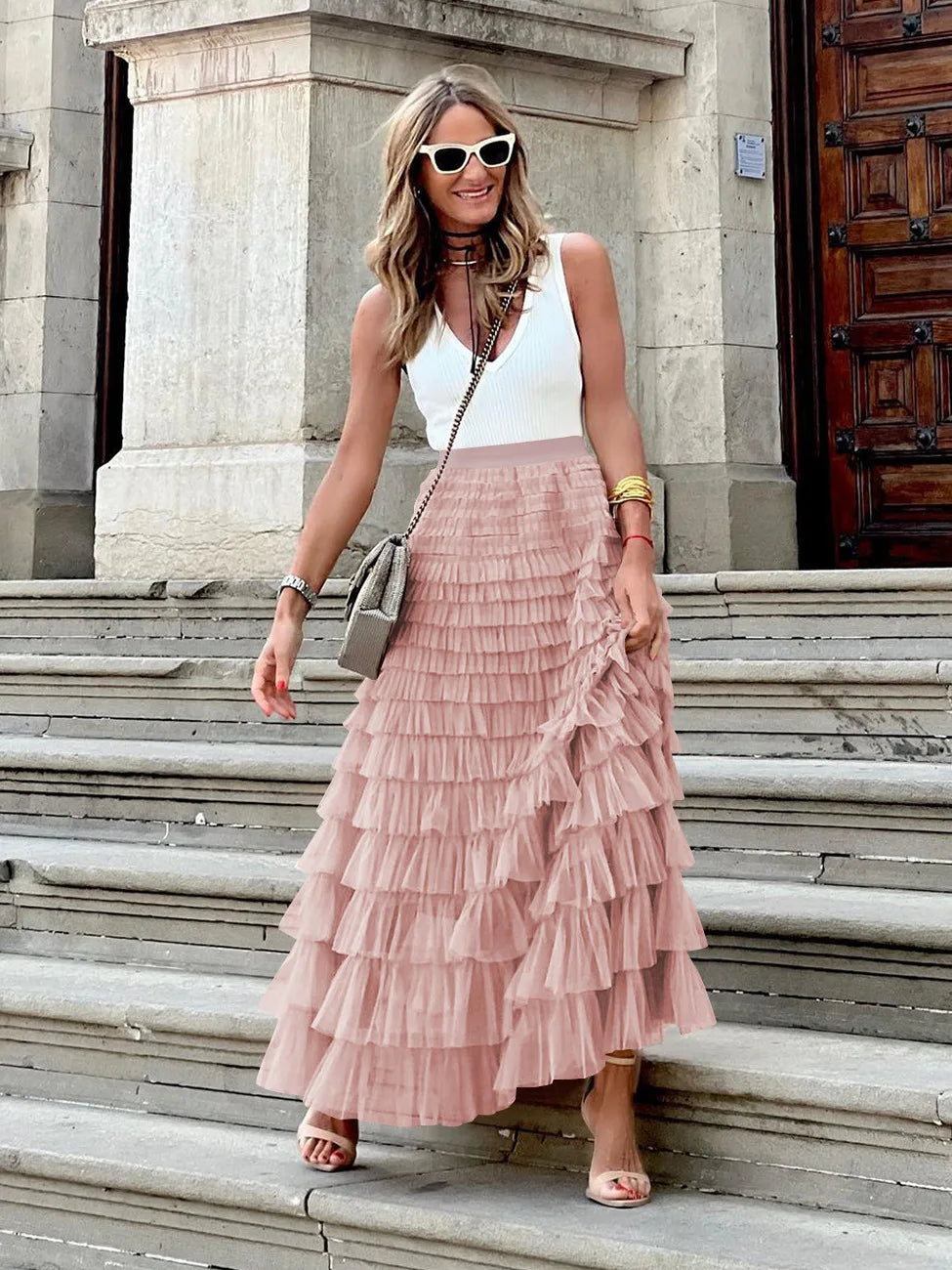 The Boho Multilayer Tulle Maxi