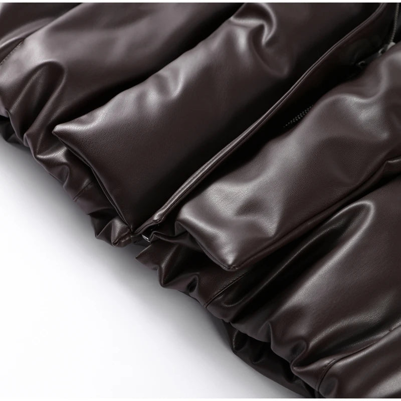 Solid Thicken Short Woman Coats Turn-down Collar Long Sleeve Covered Button Warm Outerwear 2025 Autumn Winter New Lady Jackets