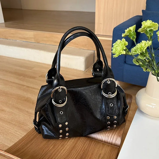 The Rivet Moto Shoulder Bag