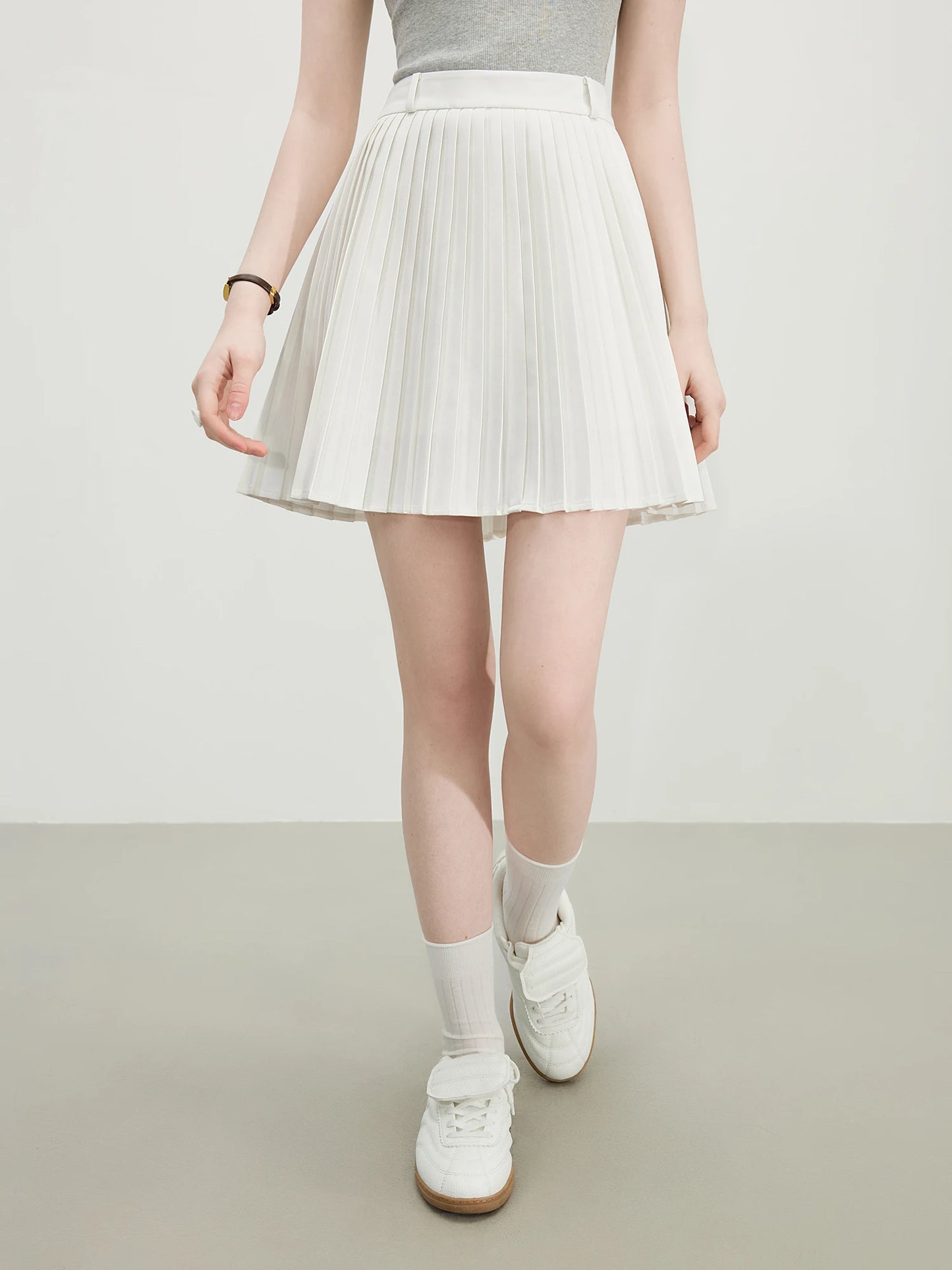 The Wool-Blend Pleated Office Mini