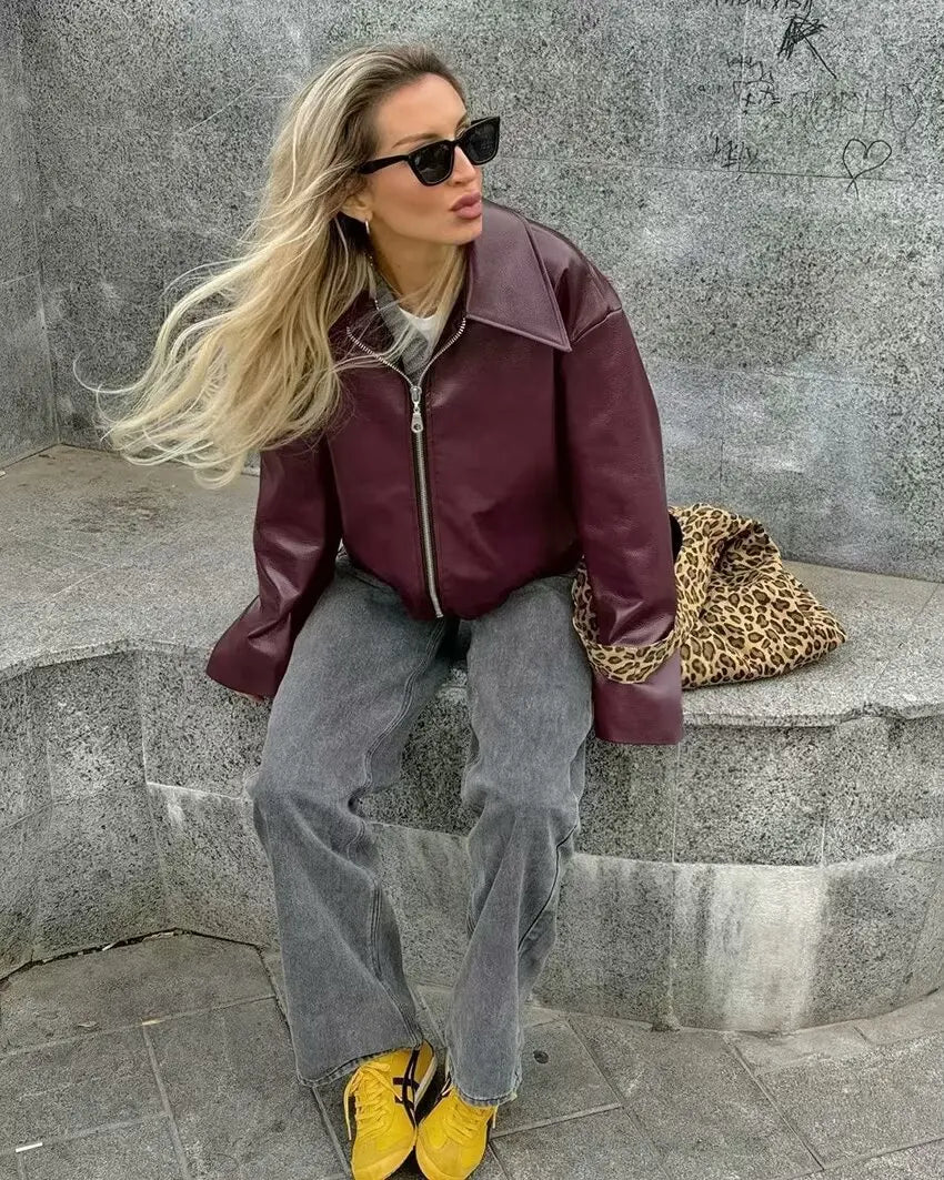 The Bordeaux Moto Jacket