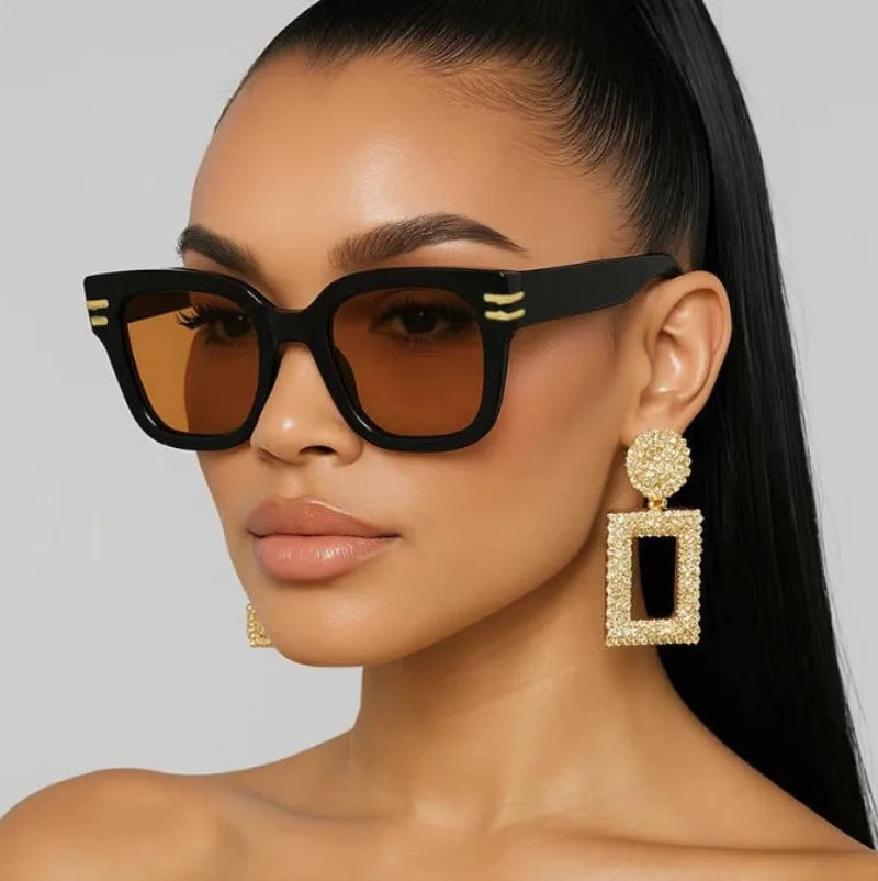 The Oversized UV Blocking Square Sunglasses