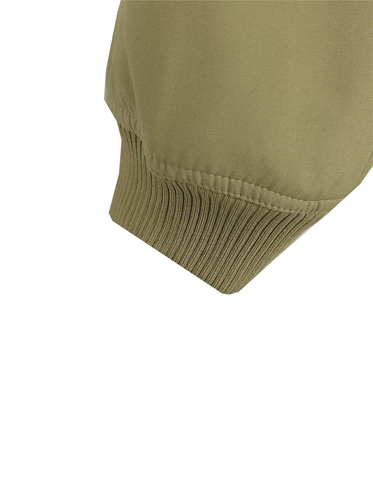 The V-Neck Solid Bomber