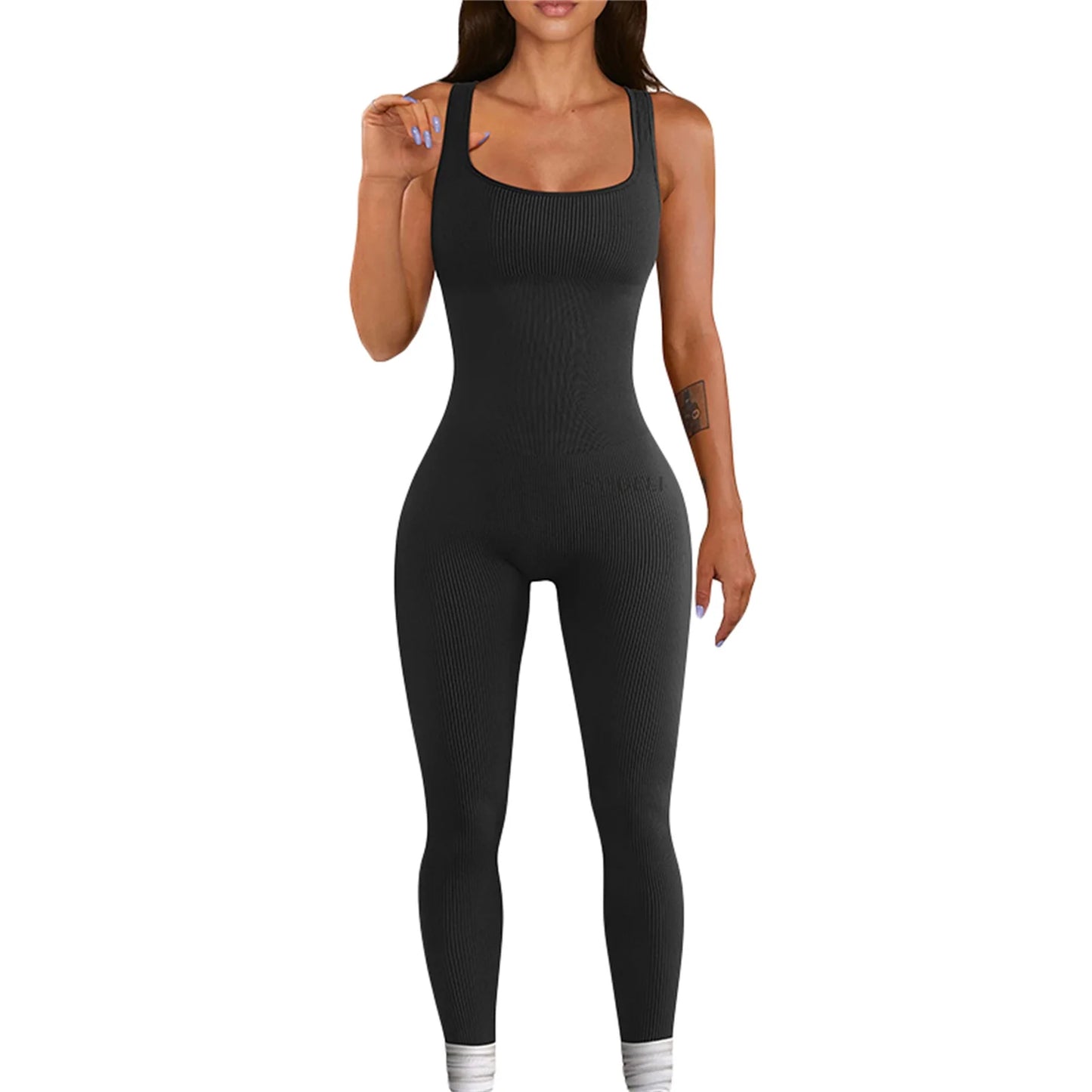 The U-Neck Sleeveless Bodycon Romper