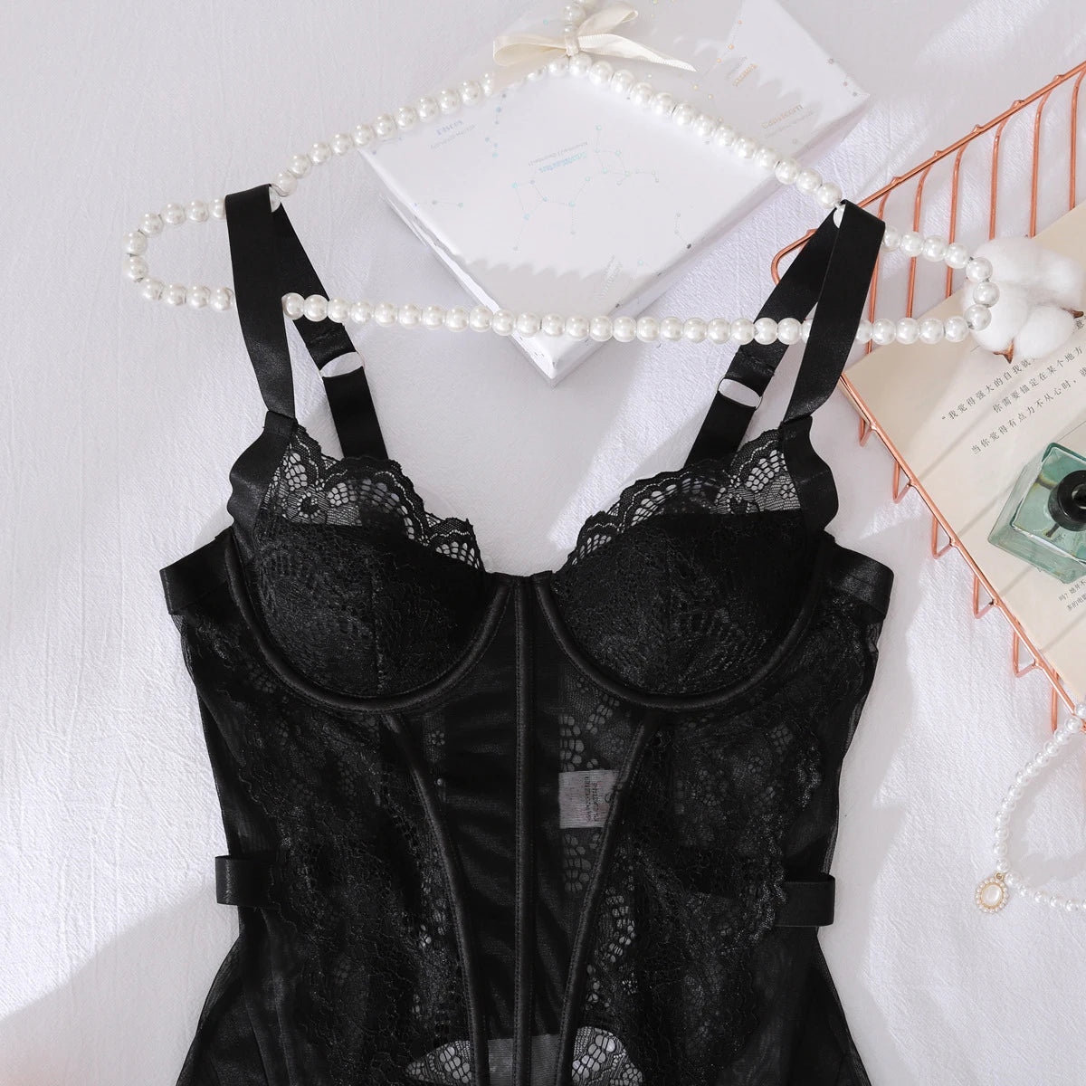The Willowy Corset Lace Mini Dress Set