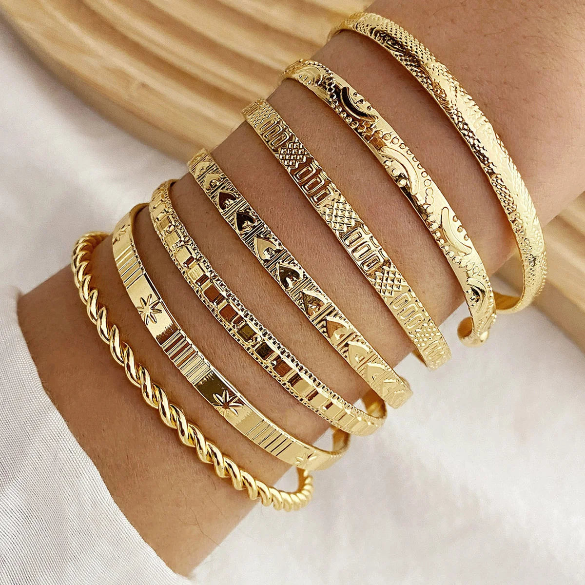 The 7-Piece Goth Bangle Set