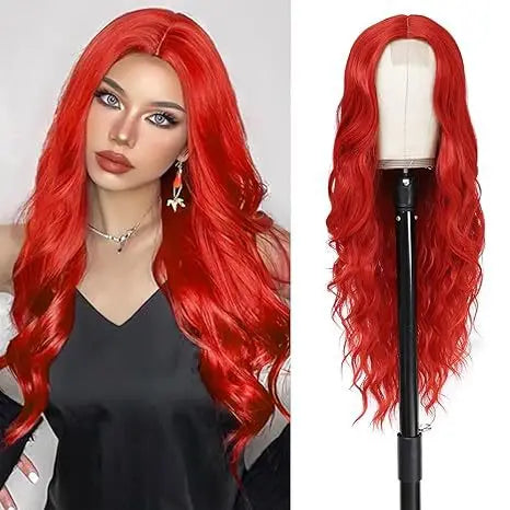 The 26-Inch Middle Part Lace Wavy Wig