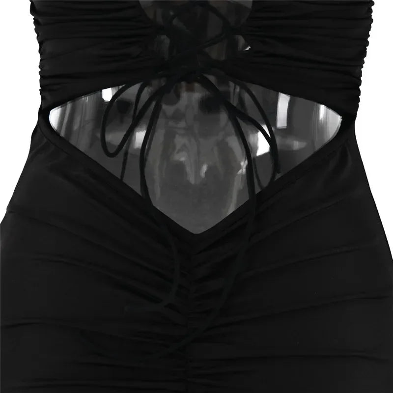 The Strapless Lace-Up Maxi