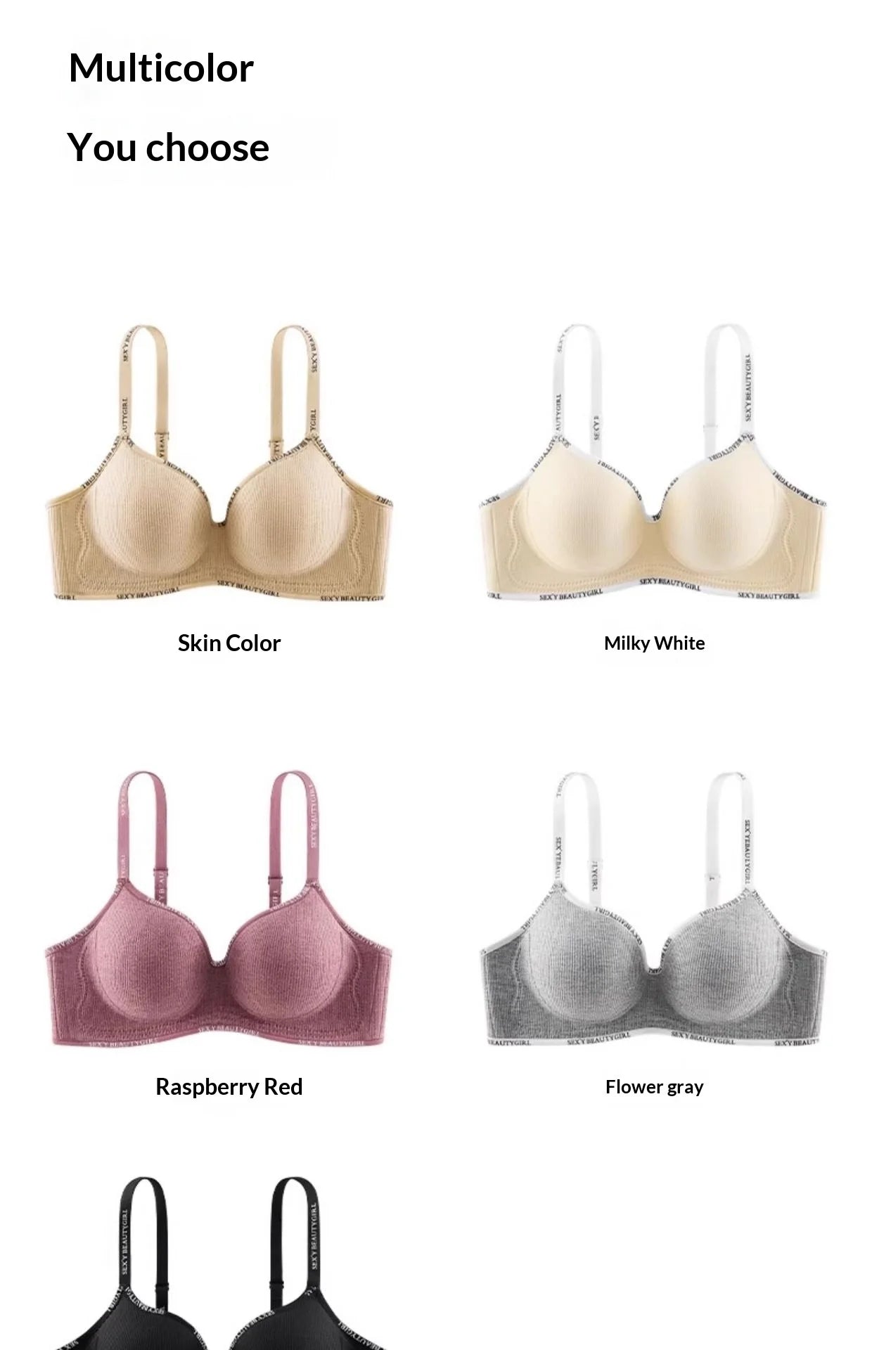 Women's Push-Up Bra for Enhanced Appearance Spring/Summer Wire-Free Soft Support Bra with Anti-Sagging Design Strapless Bra