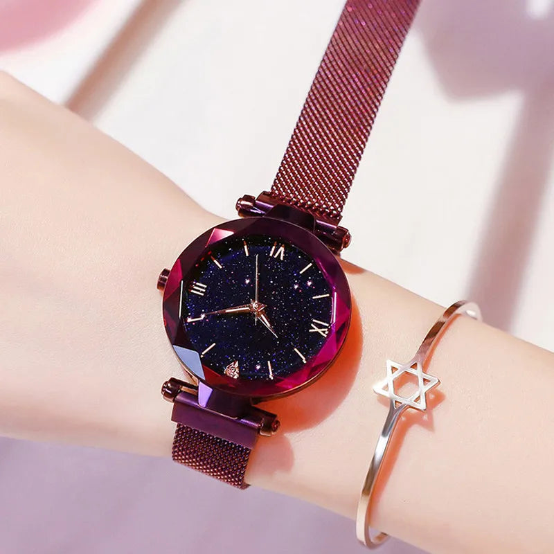 The Starry Sky Magnet Buckle Mesh Watch