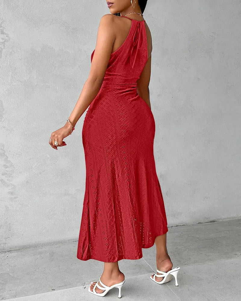 The Strapless Slit Maxi
