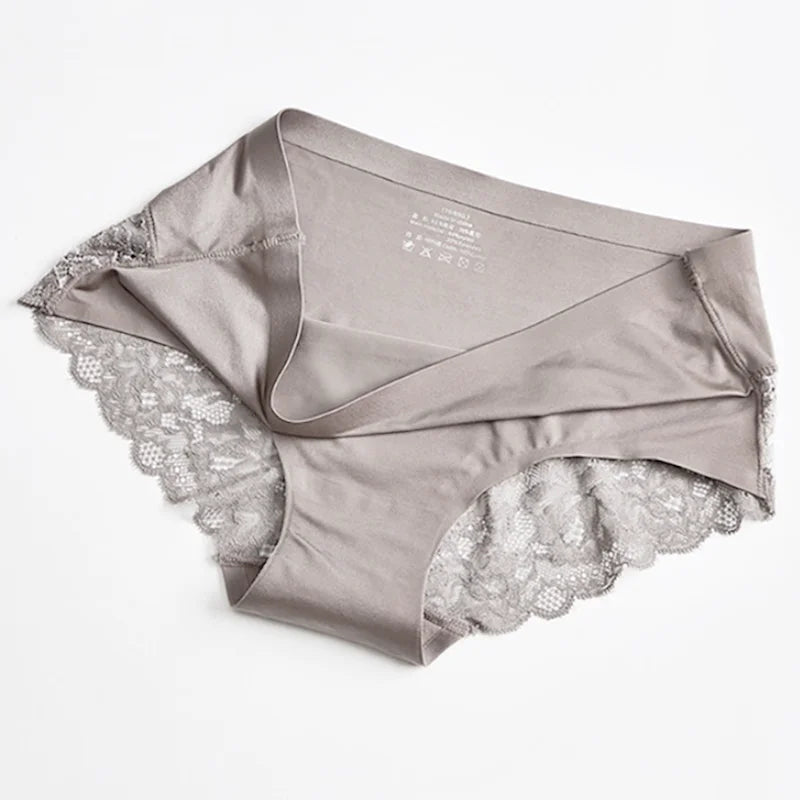 The 3-Pack Silk Satin Lace Brief Set