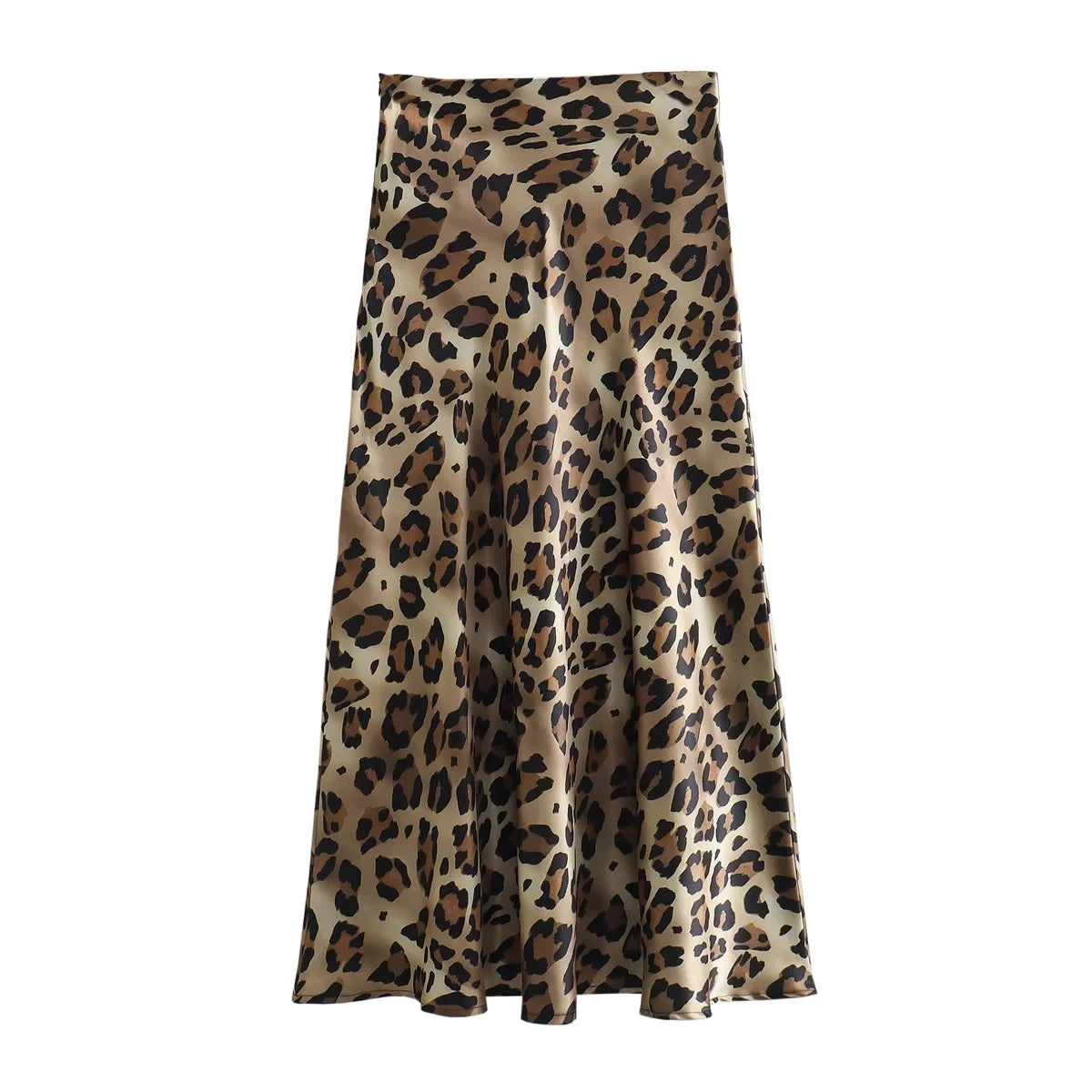 HH Women Fashion Leopard Print Skirt Vintage High Waist Midi Skirts Elegant Women Summer Casual Streetwear Skirt