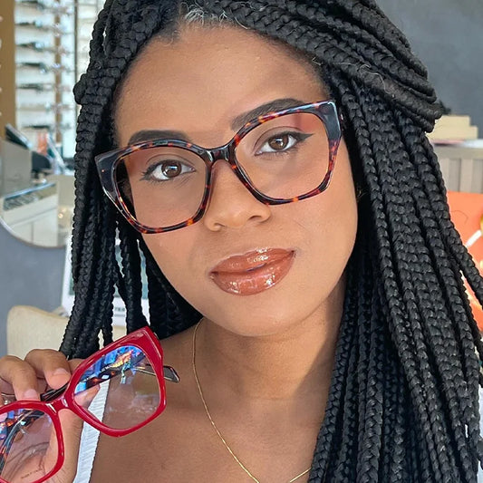 The Transparent Anti-Blue Light Polygon Glasses