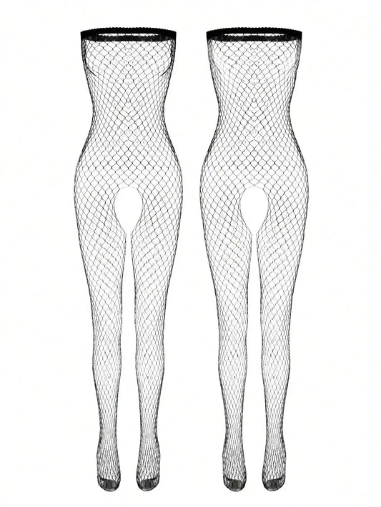 The Open-Crotch Lace Halter Catsuit