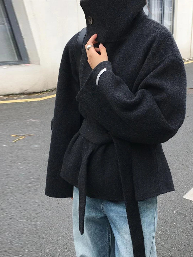 The Woolen Stand Collar Coat