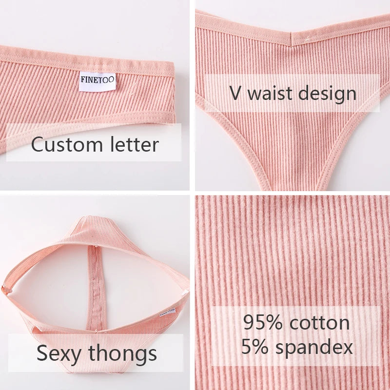 The 3-Pack Cotton Low Waist Thong Set