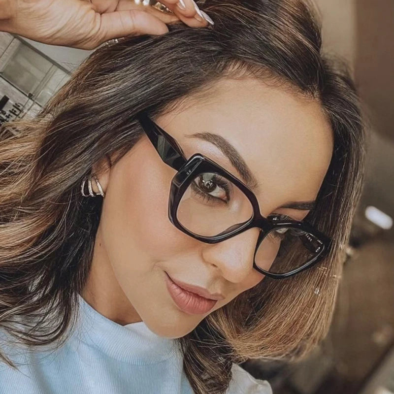 The Transparent Anti-Blue Light Polygon Glasses