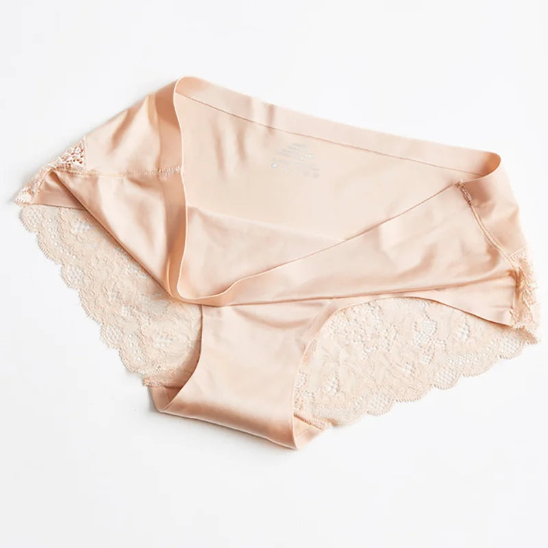 The 3-Pack Silk Satin Lace Brief Set