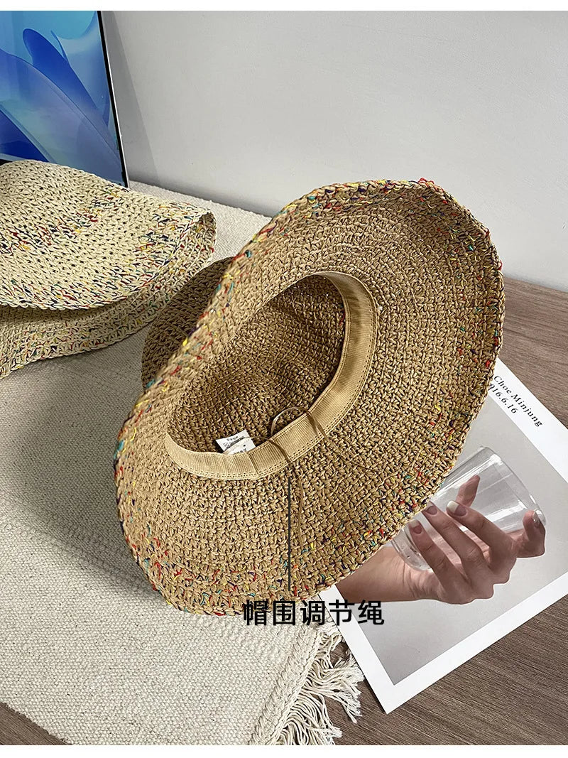 The Wide Brim Straw Bucket Sun Hat