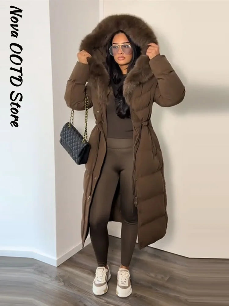 The Belted Fur Hood Parka