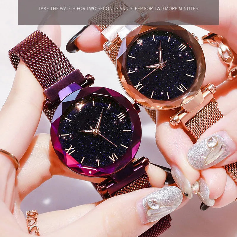 The Starry Sky Magnet Buckle Mesh Watch
