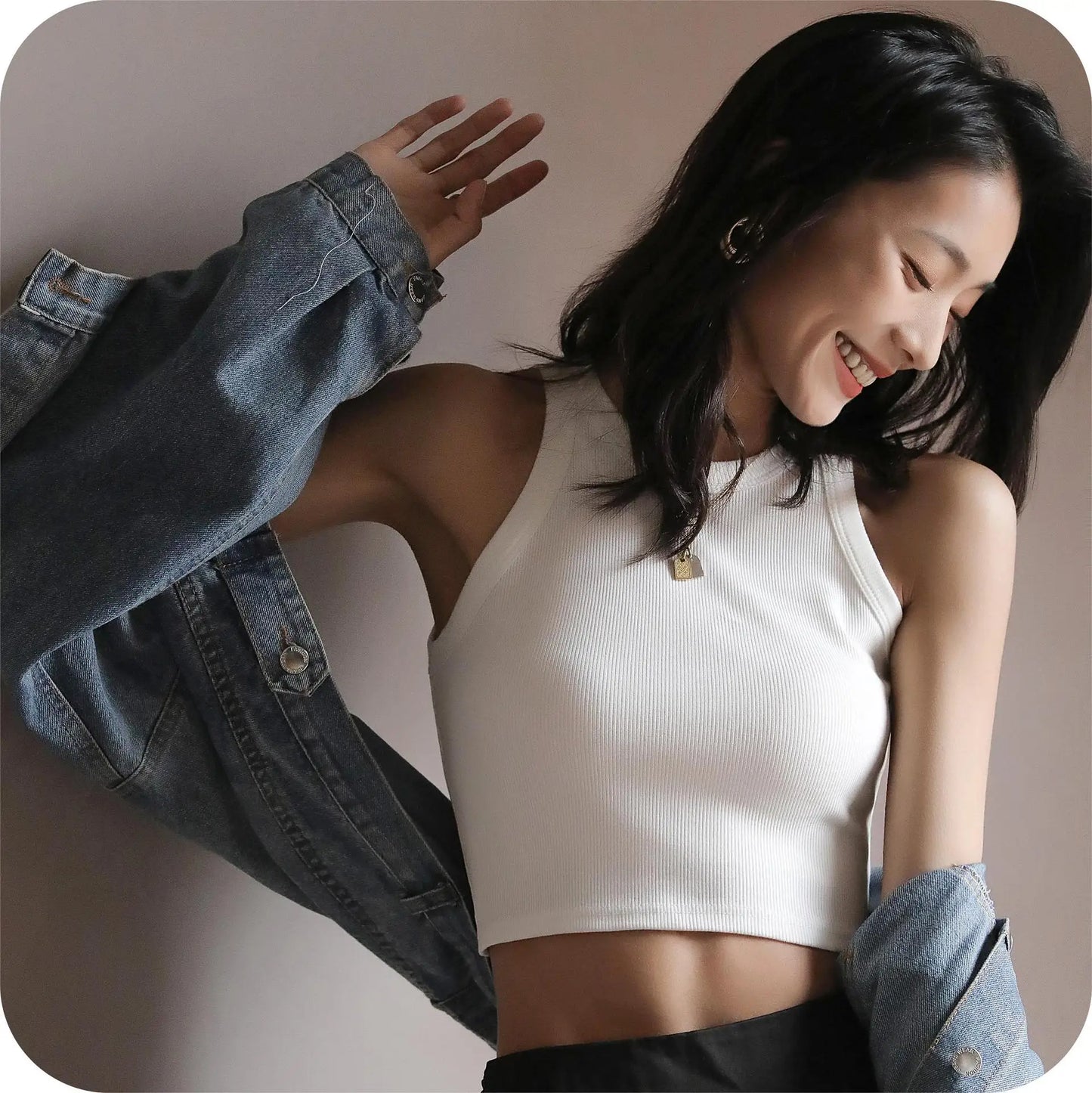 The Bare Navel Backless Crop Vest