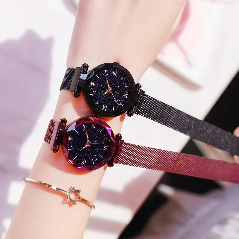 The Starry Sky Mesh Belt Dress Watch