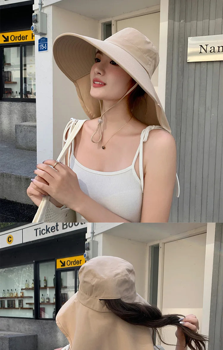 The Wide Brim Neck Cover Safari Cap