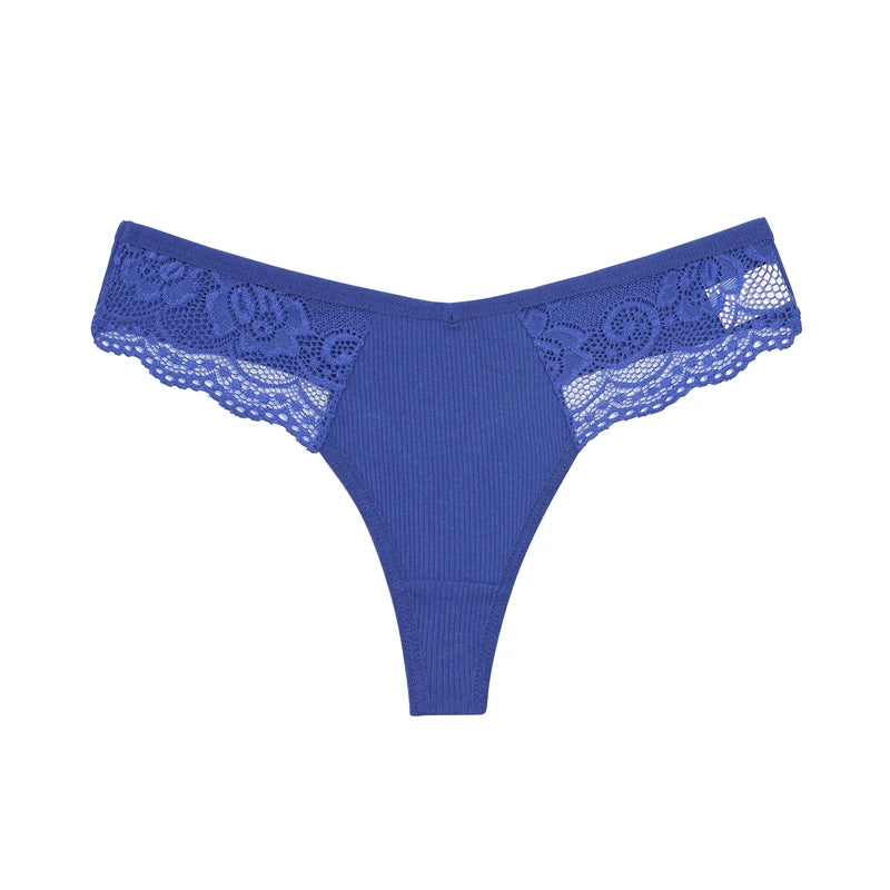 The 4-Pack Cotton Lace G-String Set