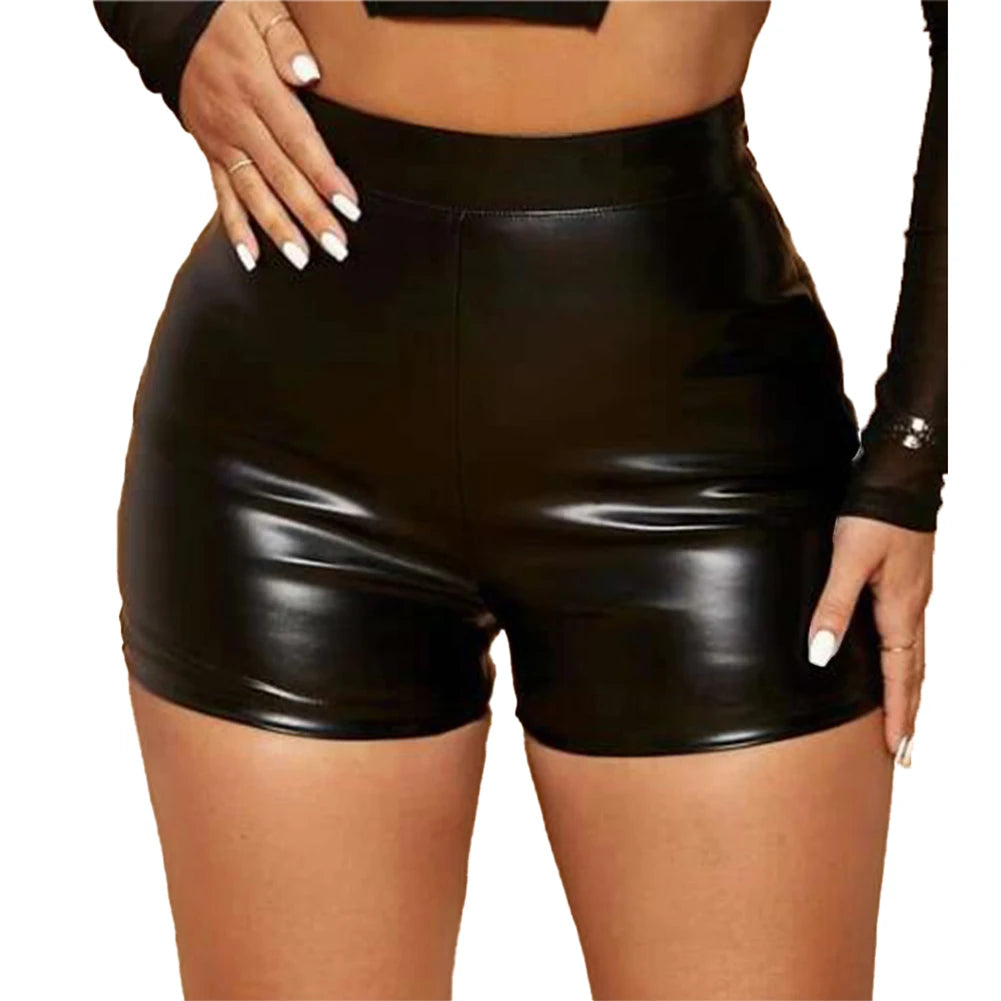The Wet Look PU Booty Short