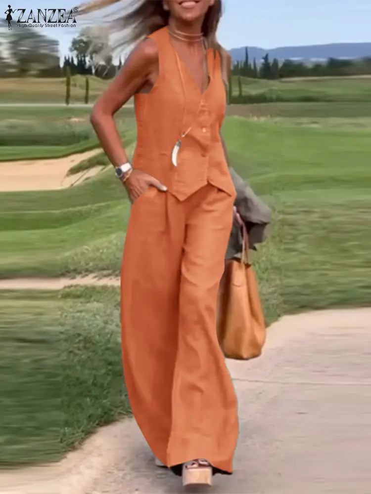 The Wide Leg Vest Co-Ord
