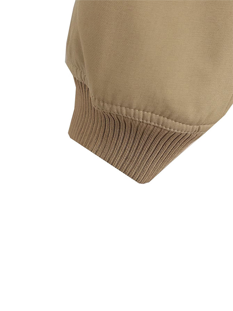 The V-Neck Solid Bomber