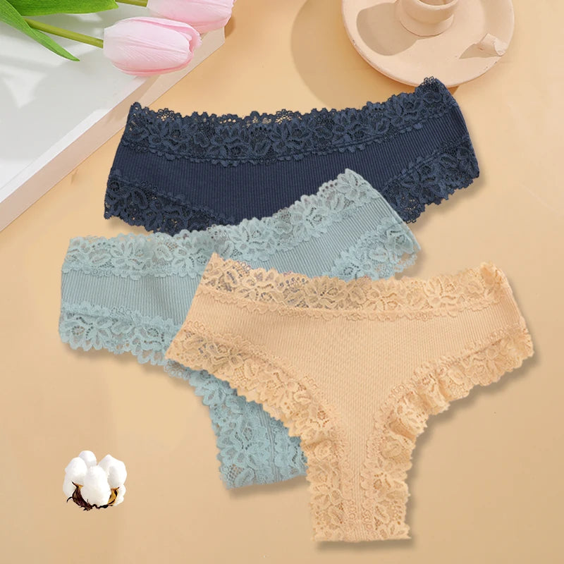 The 3-Pack Brazilian Lace G-String Set