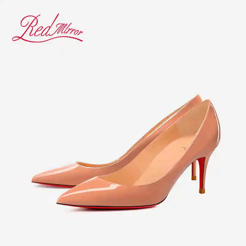 Black Women's elegant high heels Red Shiny Bottoms Luxury Brand Women heels 2025 trend Pointed Toe Sexy Party Pumps shoes Women