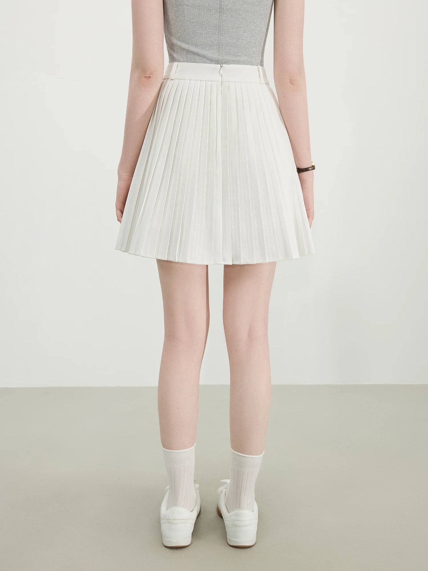 The Wool-Blend Pleated Office Mini