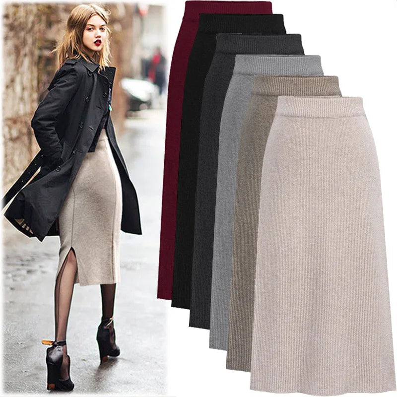 The Woolen Split Hip Midi