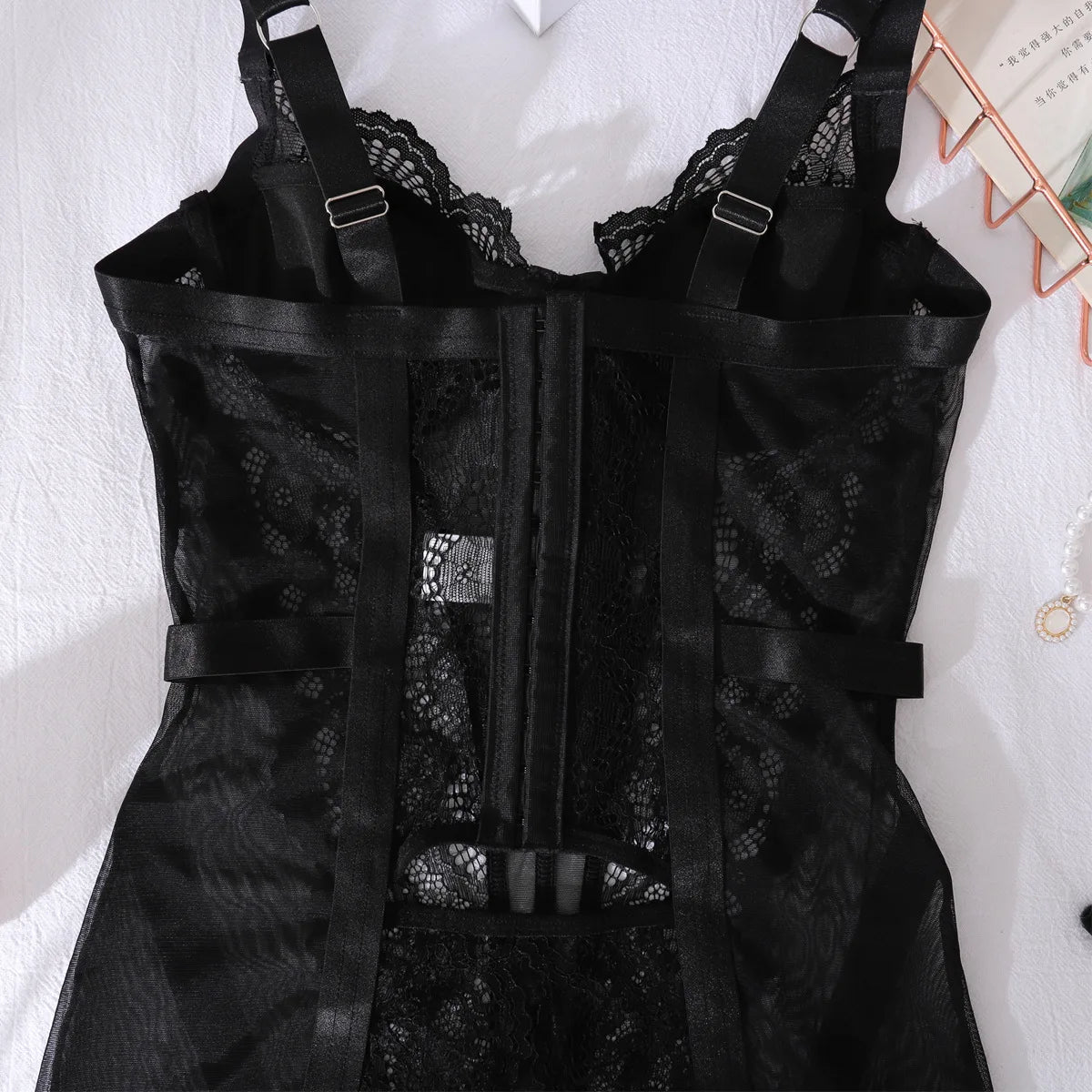 The Willowy Corset Lace Mini Dress Set