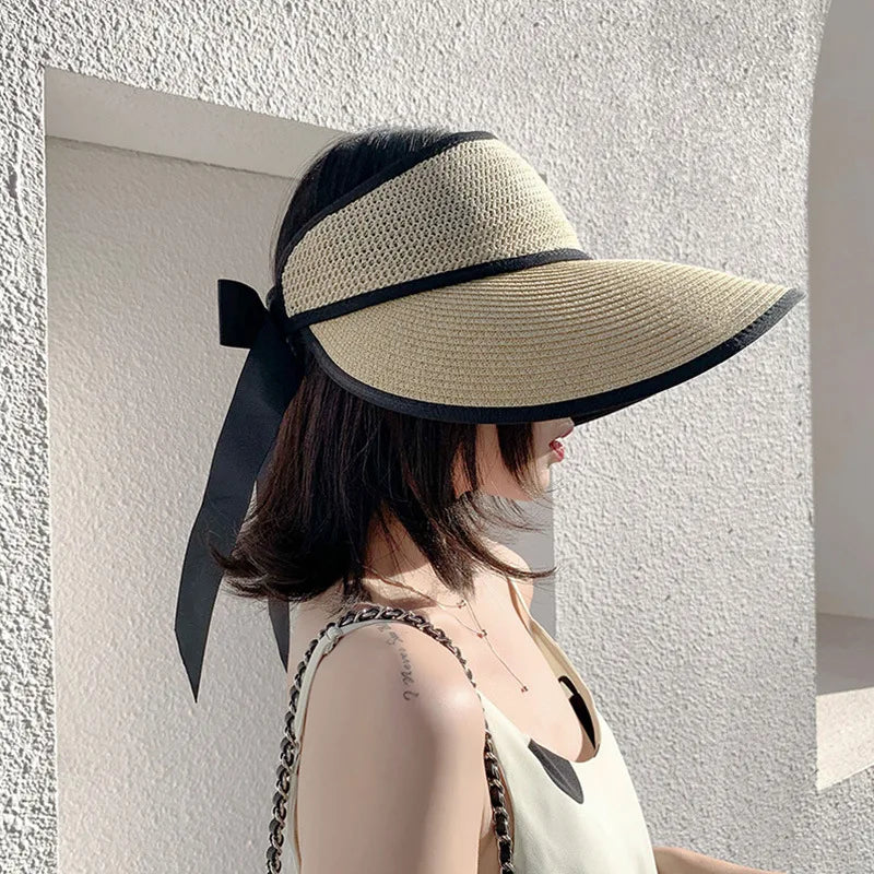 The Adjustable Ribbon Open-Top Straw Hat