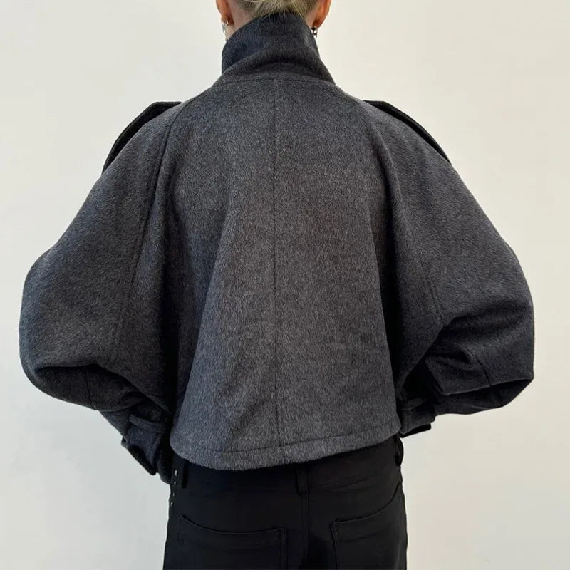 The Woolen Stand Collar Coat