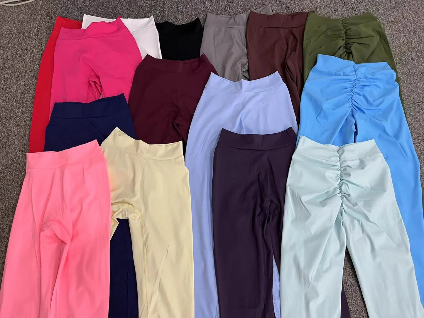 Women Pants High Waist Sexy Sporty Leggings for Fitness Push Up New in Pants Gym Tights Yoga Woman Clothing Brown Red Pink