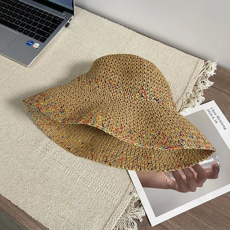 The Wide Brim Straw Bucket Sun Hat