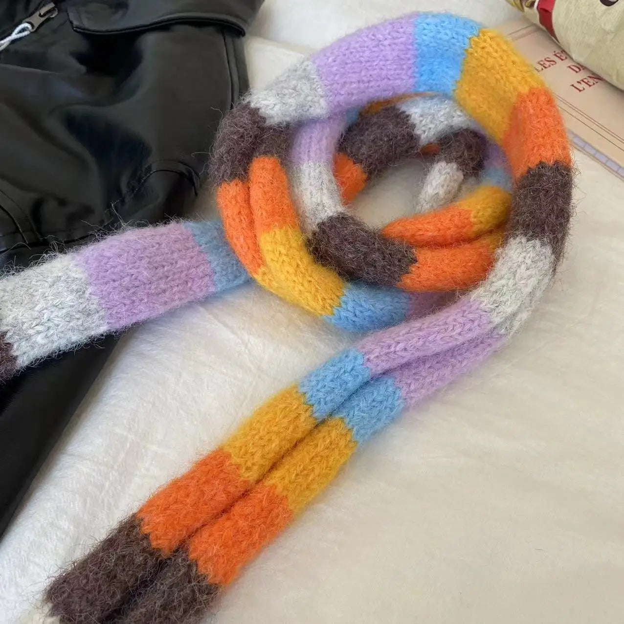 The Striped Wool Tube Scarf